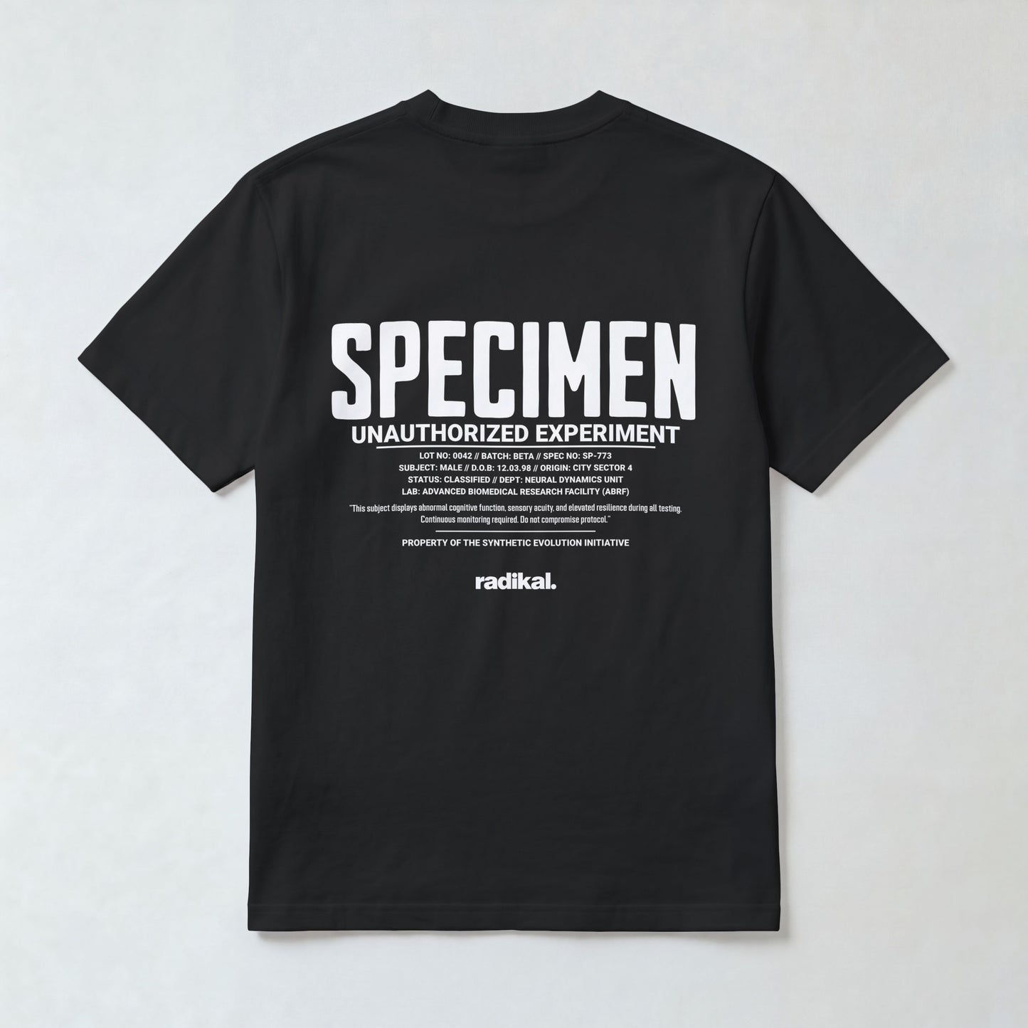 Tricou oversized "SPECIMEN"